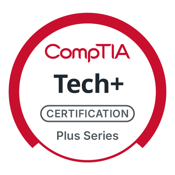 This image is the logo for CompTIA Tech+ certification.